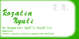 rozalia nyuli business card